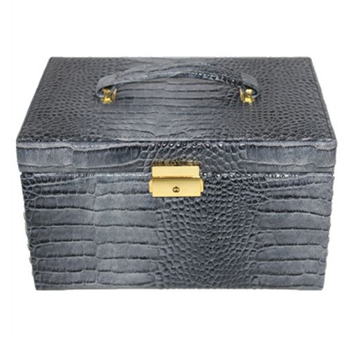 1603-05 Factory  handmade Deluxe leather jewelry box& cosmetic box