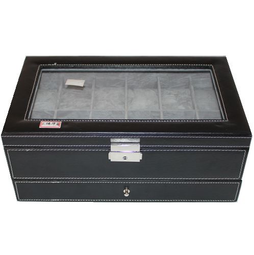 1603-2361 Wholesale display storage mirrored gift,custom packaging luxury pu leather jewelry box