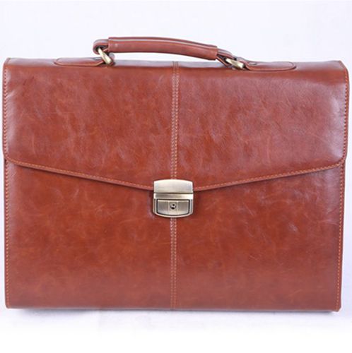 PU briefcase-brown