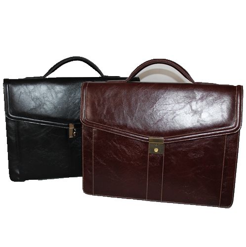 9201B-669 Melife leather PU 2 gusset briefcase