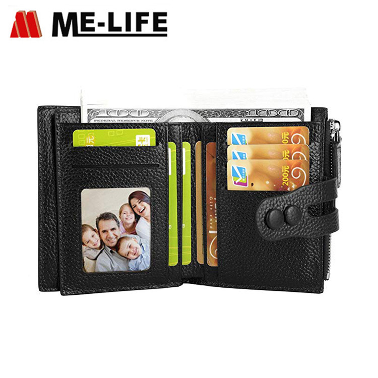 11002193-1 PU leather small women wallet with 9 card slots