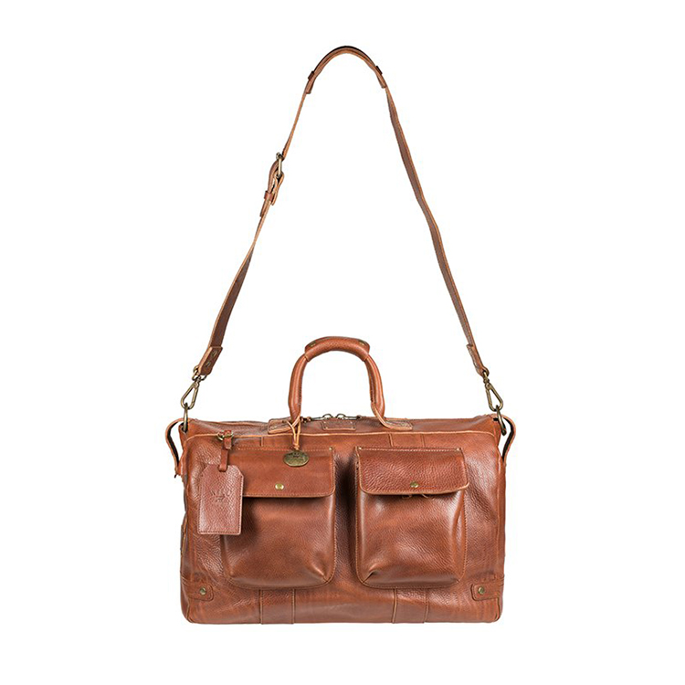 Genuine leather luggage bag